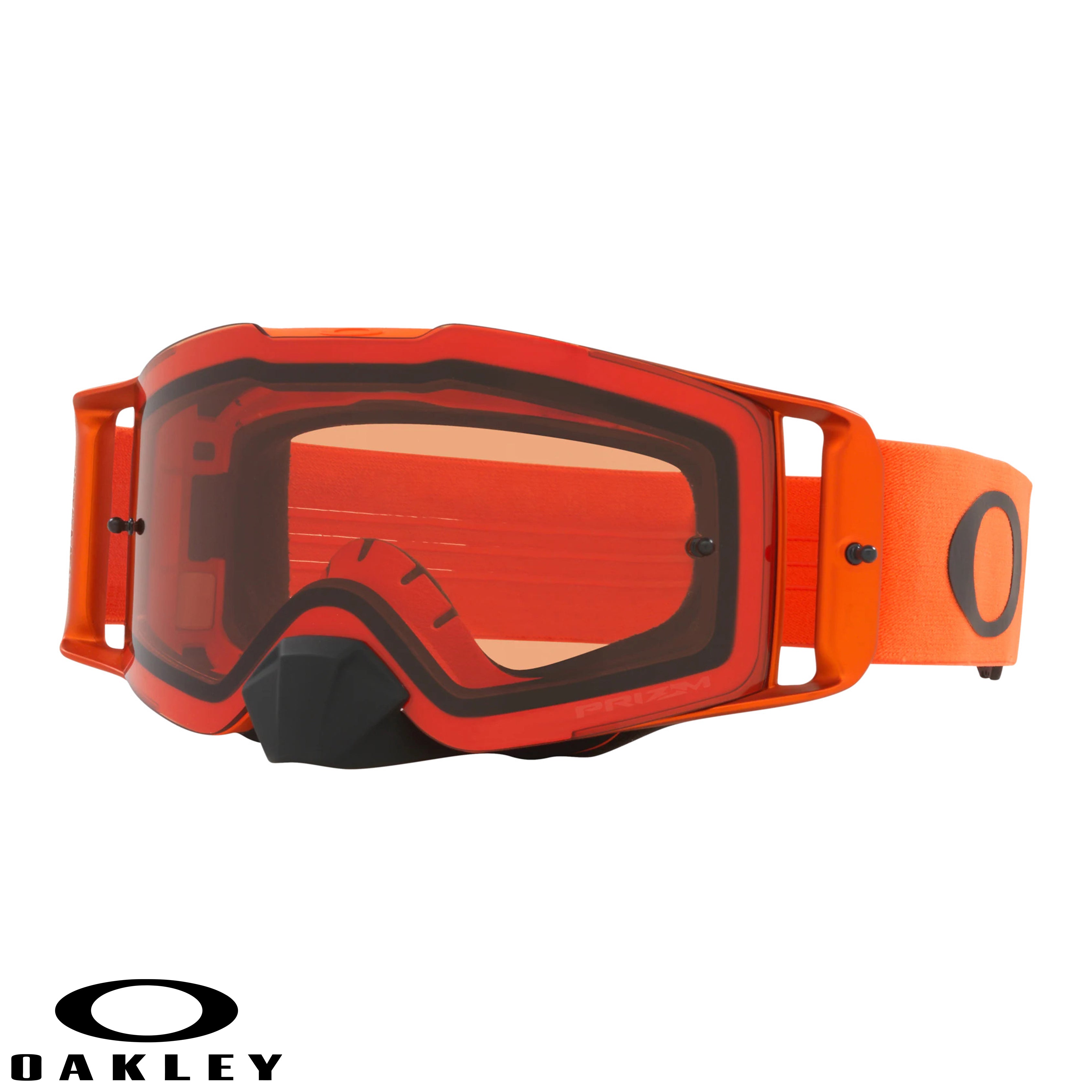 Front Line™ MX Goggles -  Prizm Mx Bronze Lenses - Moto Orange Strap